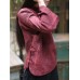 Vintage Floral Print Plate Buckle Stand Collar Blouse