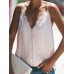Lace Patchwork V Neck Spaghetti Sleeveless Tank Tops