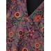 Women Floral Print V-neck Long Sleeve Loose Casual Blouse