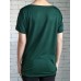 Solid Color Casual V-neck Kink Hem Long Sleeve T-shirts for Women