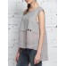 Women Sleeveless Patchwork Solid Color Tops