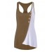 Women Casual Patchwork Irregular Hem Tank Tops
