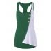 Women Casual Patchwork Irregular Hem Tank Tops