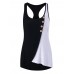 Women Casual Patchwork Irregular Hem Tank Tops