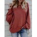 Women Casual Backless Long Sleeve Irregular Hem Blouse