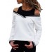 Casual Women Patchwork Long Sleeve Shirts