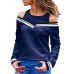 Casual Women Patchwork Long Sleeve Shirts