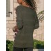 S-5XL Casual Women Patchwork Asymmetrical Collar Long Sleeve Blouse