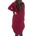 Women Pure Color Turtle Neck Long Sleeve Swallowtails Blouse