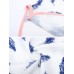 Casual Women Long Sleeve Loose Feather Print Blouse
