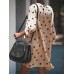 Women Long Sleeve Polka Dot Print Stand Collar Shirt Dress Women Long Sleeve Polka Dot Print Stand Collar Shirt Dress