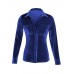 Women Button Turn-Down Collar Winter Long Sleeve Velvet Blouse