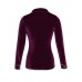 Women Button Turn-Down Collar Winter Long Sleeve Velvet Blouse