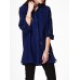 Women Cotton Loose Hollow Adjustable Sleeve Button Blouse