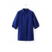 Women Cotton Loose Hollow Adjustable Sleeve Button Blouse