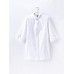 Women Cotton Loose Hollow Adjustable Sleeve Button Blouse