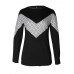 Women Casual Patchwork O-neck Long Sleeve T-shirts
