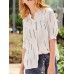 Casual Women Printed Loose Stand Collar Shirts
