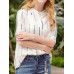Casual Women Printed Loose Stand Collar Shirts