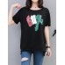 Women Cotton Loose Irregular Hem T-Shirts Women Cotton Loose Irregular Hem T-Shirts