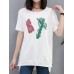 Women Cotton Loose Irregular Hem T-Shirts Women Cotton Loose Irregular Hem T-Shirts