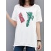 Women Cotton Loose Irregular Hem T-Shirts Women Cotton Loose Irregular Hem T-Shirts