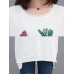 Women Cotton Loose Irregular Hem T-Shirts Women Cotton Loose Irregular Hem T-Shirts