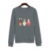 Ugly Christmas Print Long Sleeve Xmas Gift Sweatshirt Hoodie