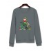 Ugly Christmas Print Long Sleeve Xmas Gift Sweatshirt Hoodie