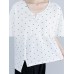 Women Polka Dot Print O-neck Short Sleeve Blouse Women Polka Dot Print O-neck Short Sleeve Blouse