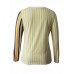 Casual Women Striped Patchwork Crew Neck Long Sleeve Blouse