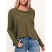 Women Casual Solid Color Long Sleeve knitted Tops
