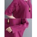 Vintage Women Cotton Linen Loose Irregular Hem Blouse