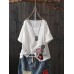 Women Cartoon Embroidery Cotton Short Sleeve T-Shirts
