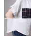 Casual Women Cotton Linen Short Sleeve O-Neck Tops