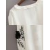 Floral Embroidery V-neck Casual Blouse