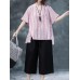 Women Striped O-neck Loose Casual Blouse