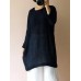 Celmia Women Vintage Cotton Linen Long Sleeve Loose Blouse