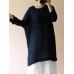 Celmia Women Vintage Cotton Linen Long Sleeve Loose Blouse