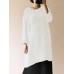 Celmia Women Vintage Cotton Linen Long Sleeve Loose Blouse