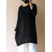 Celmia Women Vintage Cotton Linen Long Sleeve Loose Blouse