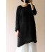 Celmia Women Vintage Cotton Linen Long Sleeve Loose Blouse