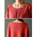 Casual Women Solid Color Scoop Neck Tassel Loose Blouse