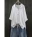 Women Stripe Retro Buttons Turn Down Collar Blouse Shirt