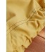Women Short Sleeve Crew Neck Side Split Hem Cotton Blouse