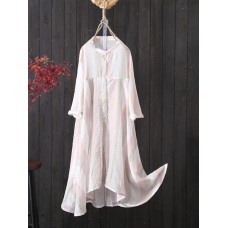 Women Casual Breathable 3/4 Sleeve Striped Shirts
