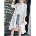 Women Casual Breathable 3/4 Sleeve Striped Shirts