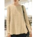 Women Casual Crew Neck Long Sleeve Solid Blouse Women Casual Crew Neck Long Sleeve Solid Blouse