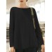 Women Casual Crew Neck Long Sleeve Solid Blouse Women Casual Crew Neck Long Sleeve Solid Blouse