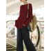 Women Casual Crew Neck Long Sleeve Solid Blouse Women Casual Crew Neck Long Sleeve Solid Blouse